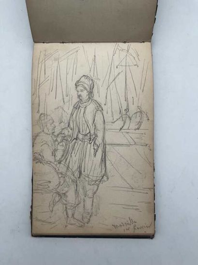 FRENCH ECOLE (19th century). Notebook of...