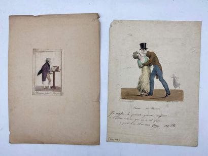 [ESTAMPES]. 9 prints, one signed - Militaria,...