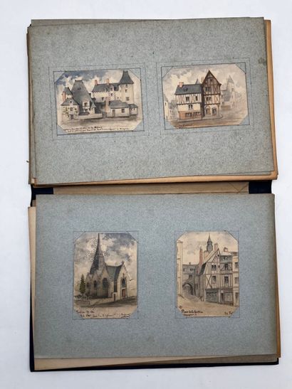FRENCH ECOLE (19th century). Notebook of...