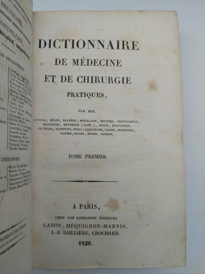 [MEDECINE]. Dictionnaire de médecine. 