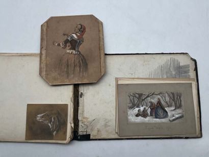 FRENCH SCHOOL (19th century), SIMON P.. Notebook...