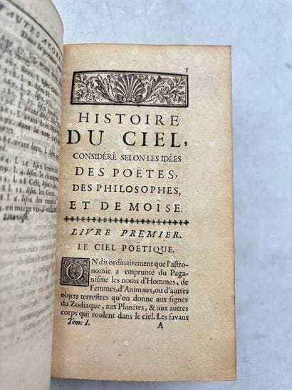 PLUCHE, Antoine. Histoire du ciel, où l'on...
