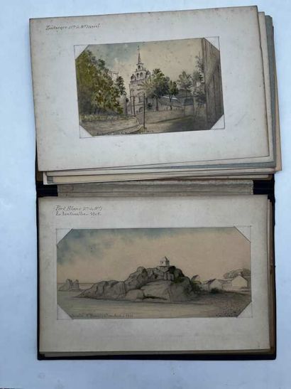 FRENCH ECOLE (19th century). Booklet of 46...
