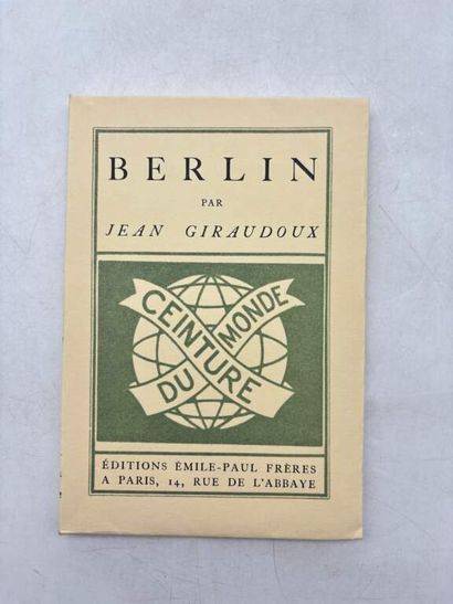GIRAUDOUX, Jean. Berlin.
Paris, Émile-Paul...