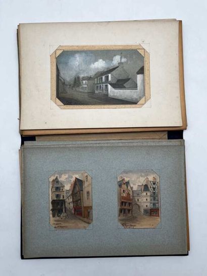 FRENCH ECOLE (19th century). Notebook of...
