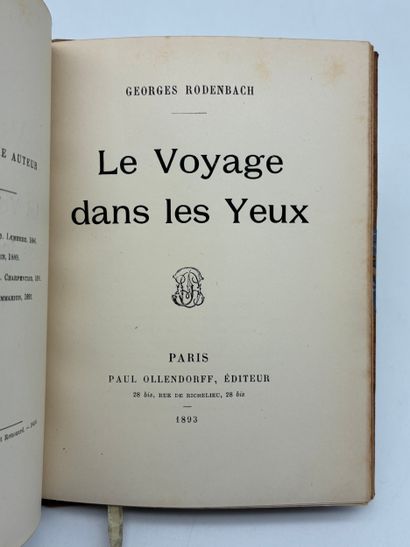 RODENBACH, Georges. Le Voyage dans les yeux.

Edité...