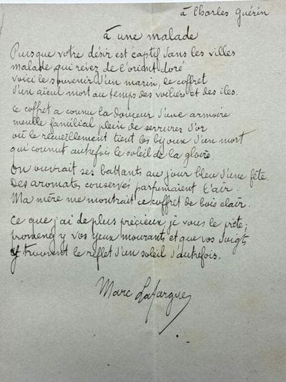 LAFARGUE, Marc. Le Jardin d'où l'on voit...