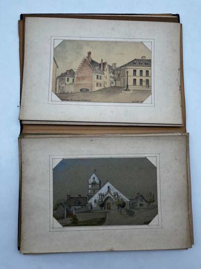 FRENCH ECOLE (19th century). Notebook of...