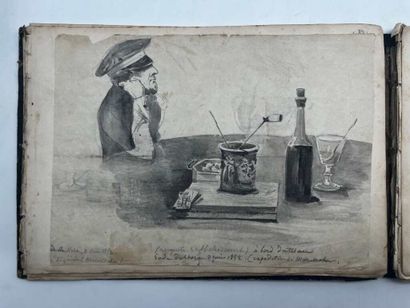 FRENCH SCHOOL (19th century), SIMON P.. Notebook...