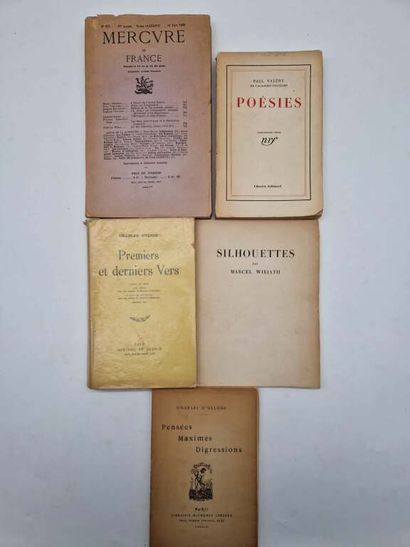 [POESIE]. Ensemble de 6 ouvrages de poésie...