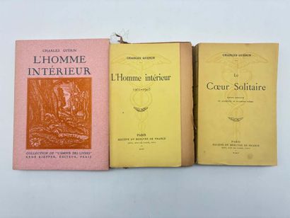 GUÉRIN, Charles. Réunion de trois volumes...