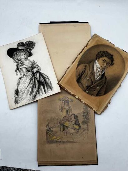 FRENCH ECOLE (19th century). Booklet of 36...