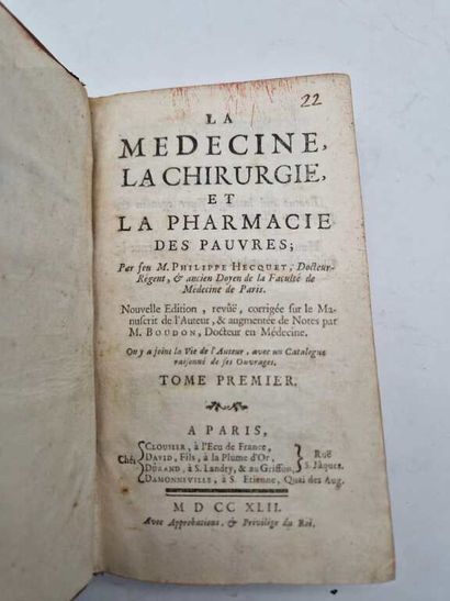 HECQUET, Philippe. La Médecine, La Chirurgie...