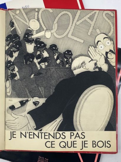 [OENOLOGIE - NICOLAS]. Blanc et Rouge - Bleu...