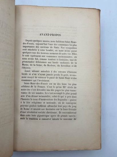 PIÉRART, Zéphyr-Joseph. Histoire de Saint-Maur-des-Fossés.
Édité...