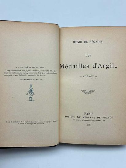 RÉGNIER, Henri de. Les Médailles d'argile...