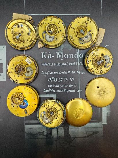 Set of seven mechanical striking movements,...
