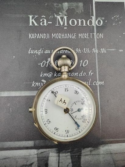 Chronomètre de poche en argent, travail de...
