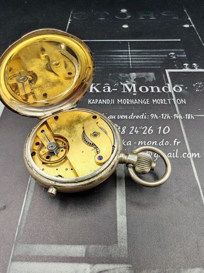 Chronomètre de poche en argent, travail de...