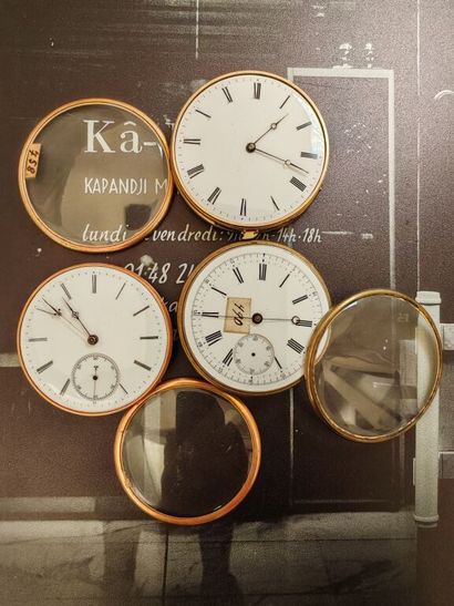 Set of three travel watches, 19th century,...