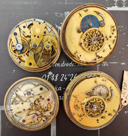 Set of four striking movements, Swiss or...
