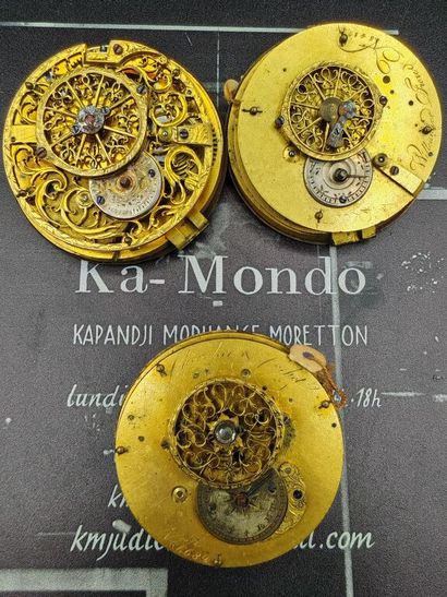 Set of three mechanical movements, two of...