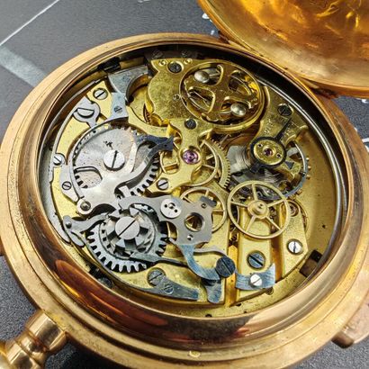 Anonymous. Pocket chronograph with triple...