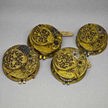Set of 4 mechanical tilting movements, England,...