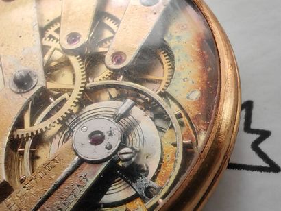Elegant pocket watch, Roman numerals, chemin...