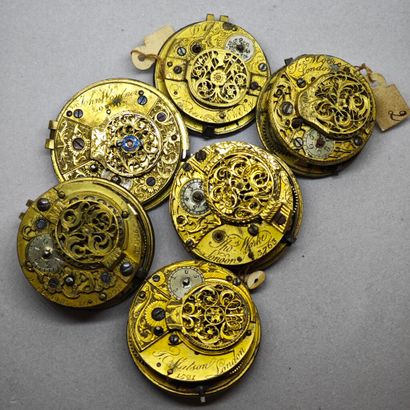 England, London. Set of six mechanical movements,...