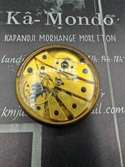 Pocket watch without stem, bow or crown,...