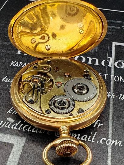 Anonymous. Yellow gold 750‰ pocket regulator,...
