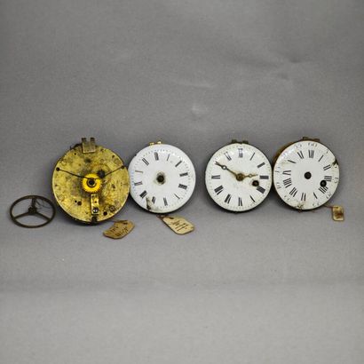 Set of 4 anonymous tilting movements, some...