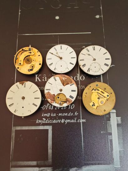 Set of 6 mechanical tilting movements, England,...