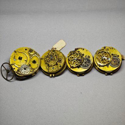 Set of 4 anonymous tilting movements, some...