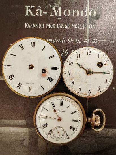 Set of three travel watches, 19th century,...