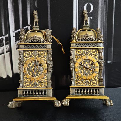 Set of three cathedral clocks, probably made...