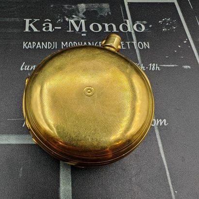 Yellow gold 750‰ savonnette-type pocket chronograph...