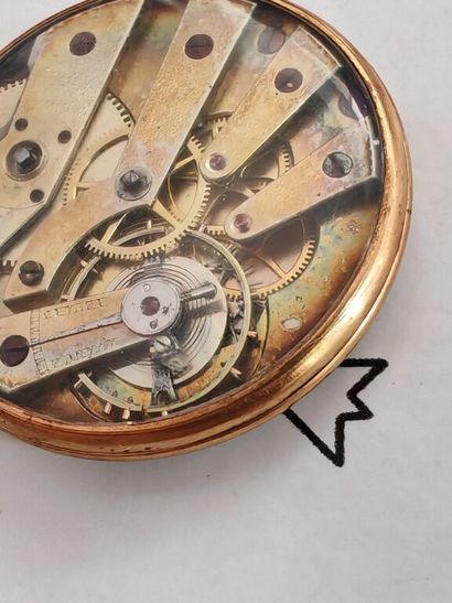 Elegant pocket watch, Roman numerals, chemin...
