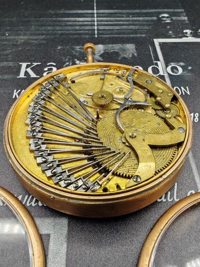 Musical complication pocket watch, in metal,...