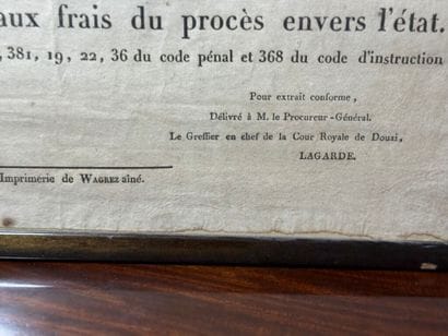 Printed cabinet. 
ROYAL COURT OF DOUAI. By...