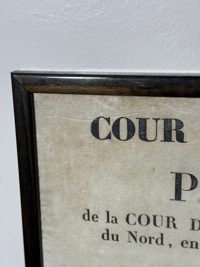 Printed cabinet. 
ROYAL COURT OF DOUAI. By...