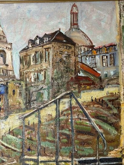 Jean VINAY (1907-1978)
 Montmartre.
Oil on...
