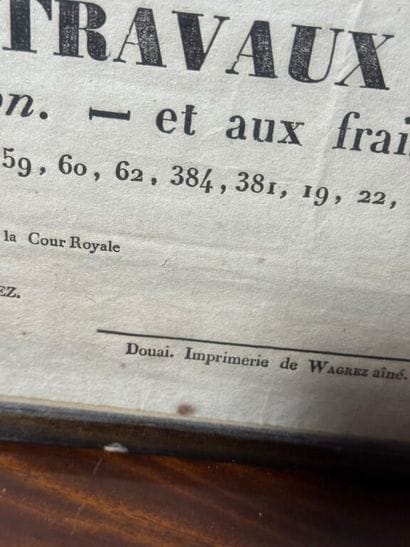 Printed cabinet. 
ROYAL COURT OF DOUAI. By...