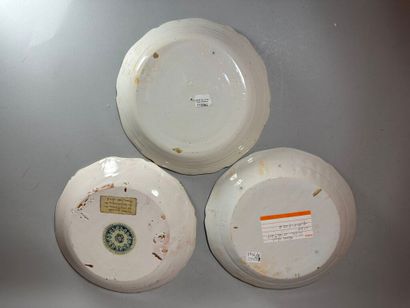 NEVERS. 18th century.
Set of six earthenware...