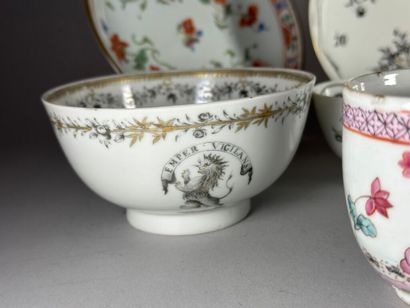 CHINA, Compagnie des Indes.
Porcelain lot...
