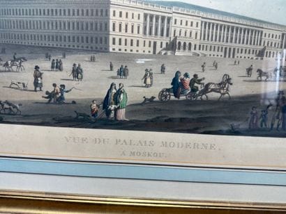 Optical view. 
View of the modern palace...