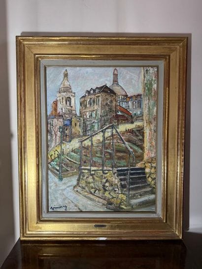 Jean VINAY (1907-1978)
 Montmartre.
Oil on...