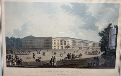 Optical view. 
View of the modern palace...