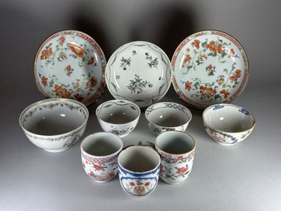 CHINA, Compagnie des Indes.
Porcelain lot...